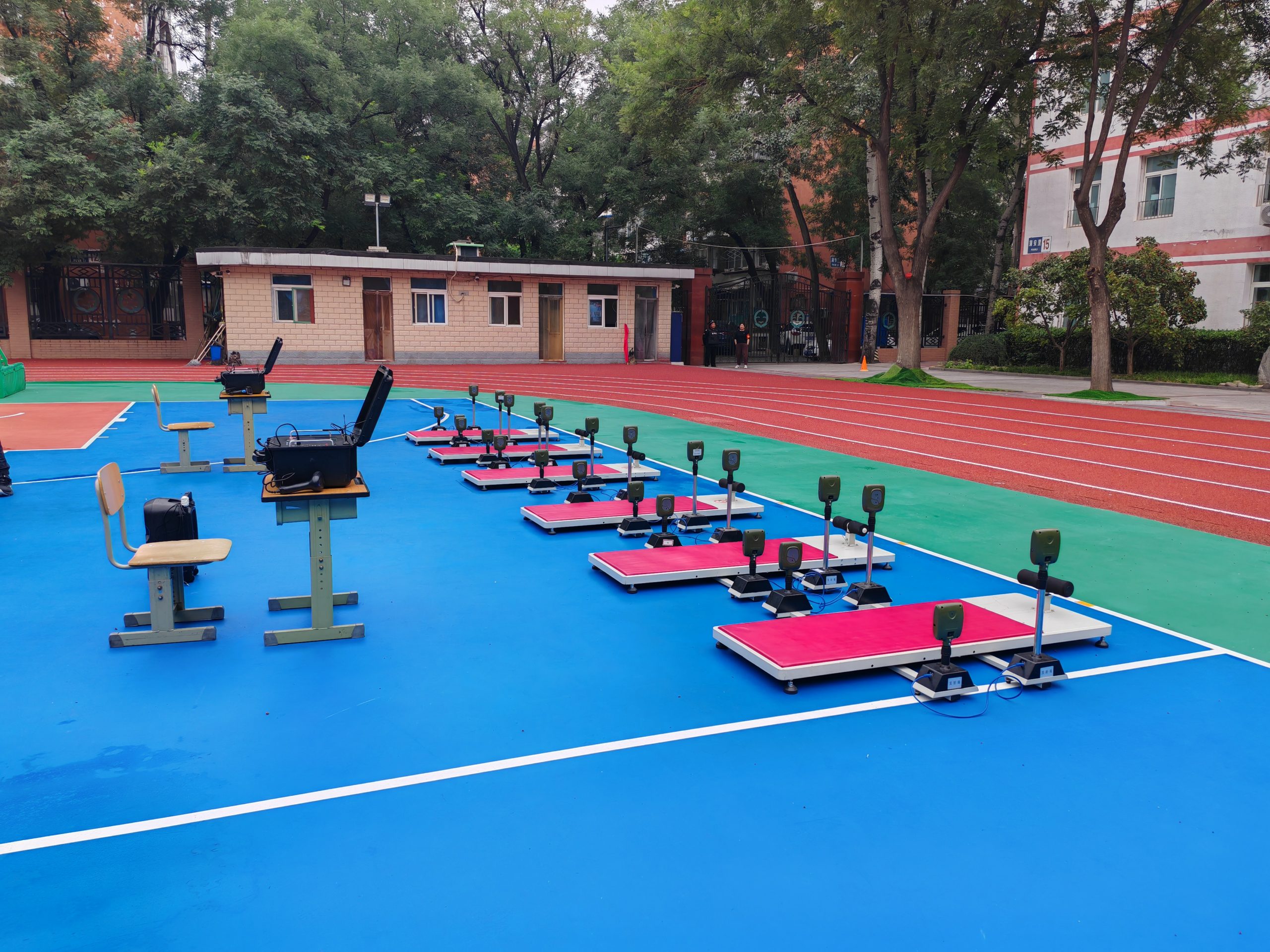 学生体质测试考场布置-坐位体前屈