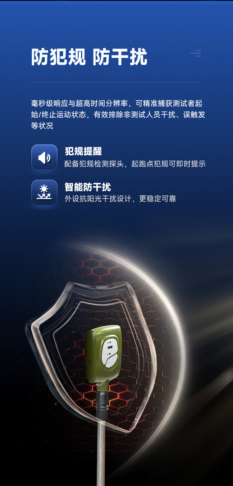 50米跑防犯规 防干扰
